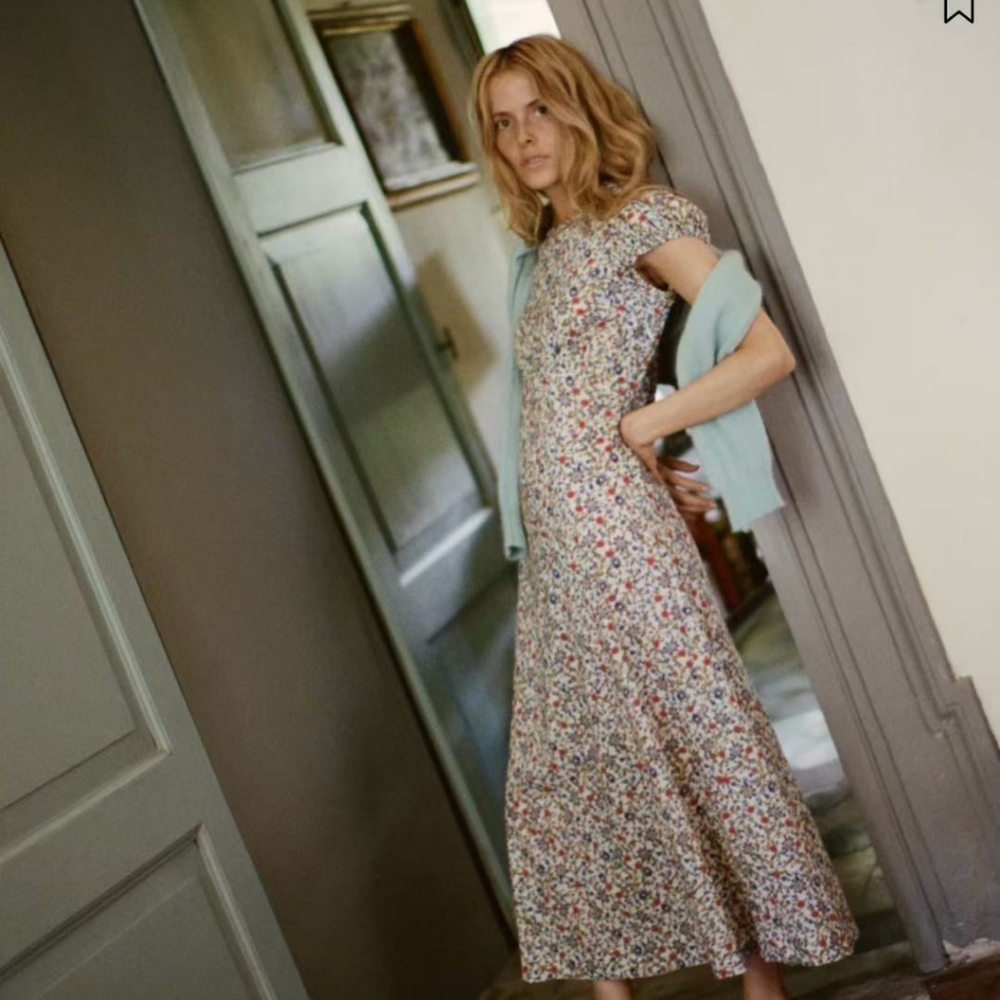 Doen Rhodia floral-print organic cotton-voile midi dress